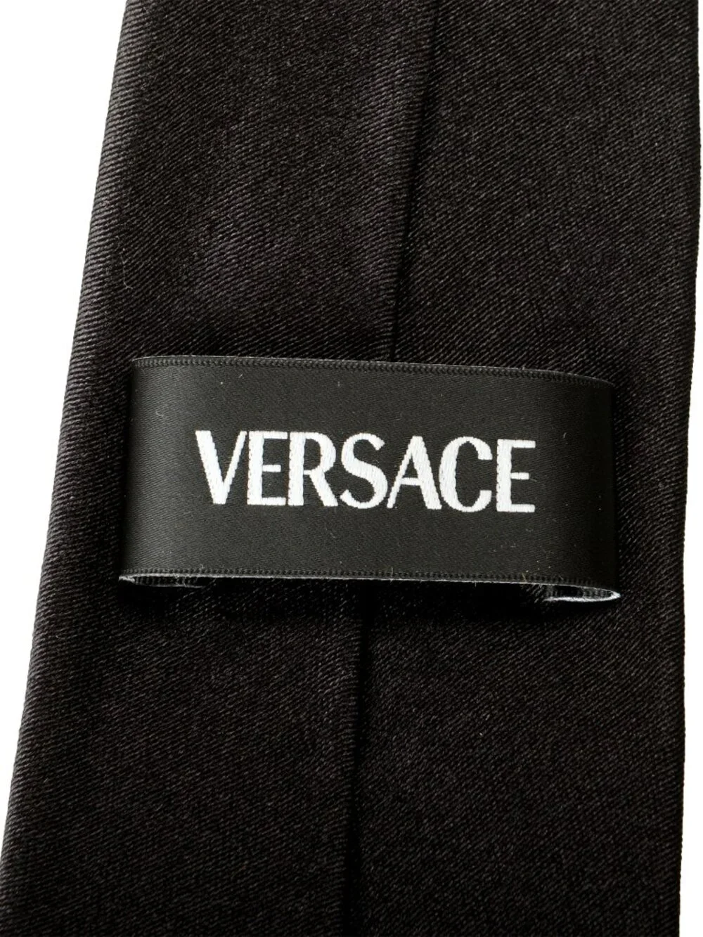Versace Men's Medusa Logo Print Black 100% Silk Tie